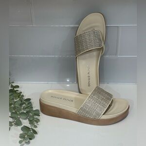 NWOT FIFI at Donald Pliner Womens Slide Sandal Jute Upper Size 7 Comfortable